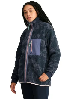 Best KARI TRAA ane pile jacket women DARK NAVY BLUE
