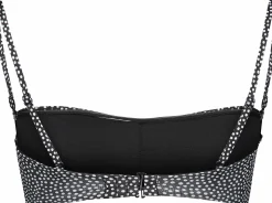 MARINE CLASSIC bandeau bikini top w Black Dots