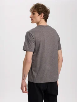 Online TAKEOFF basic tee m Dk Grey Melange