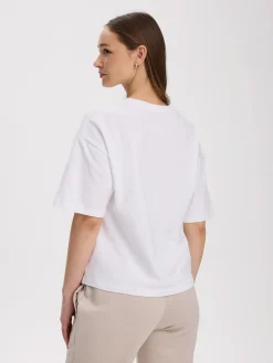 TAKEOFF boxy tee w White