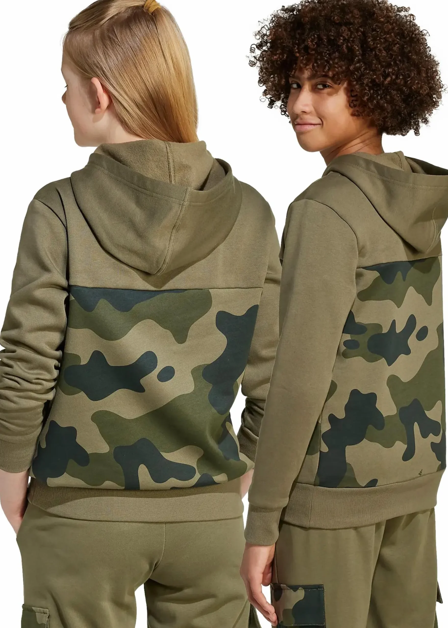 New ADIDAS camo fl hood jr OLISTR/BLACK