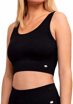 Best DROP OF MINDFULNESS cia sports bra Black