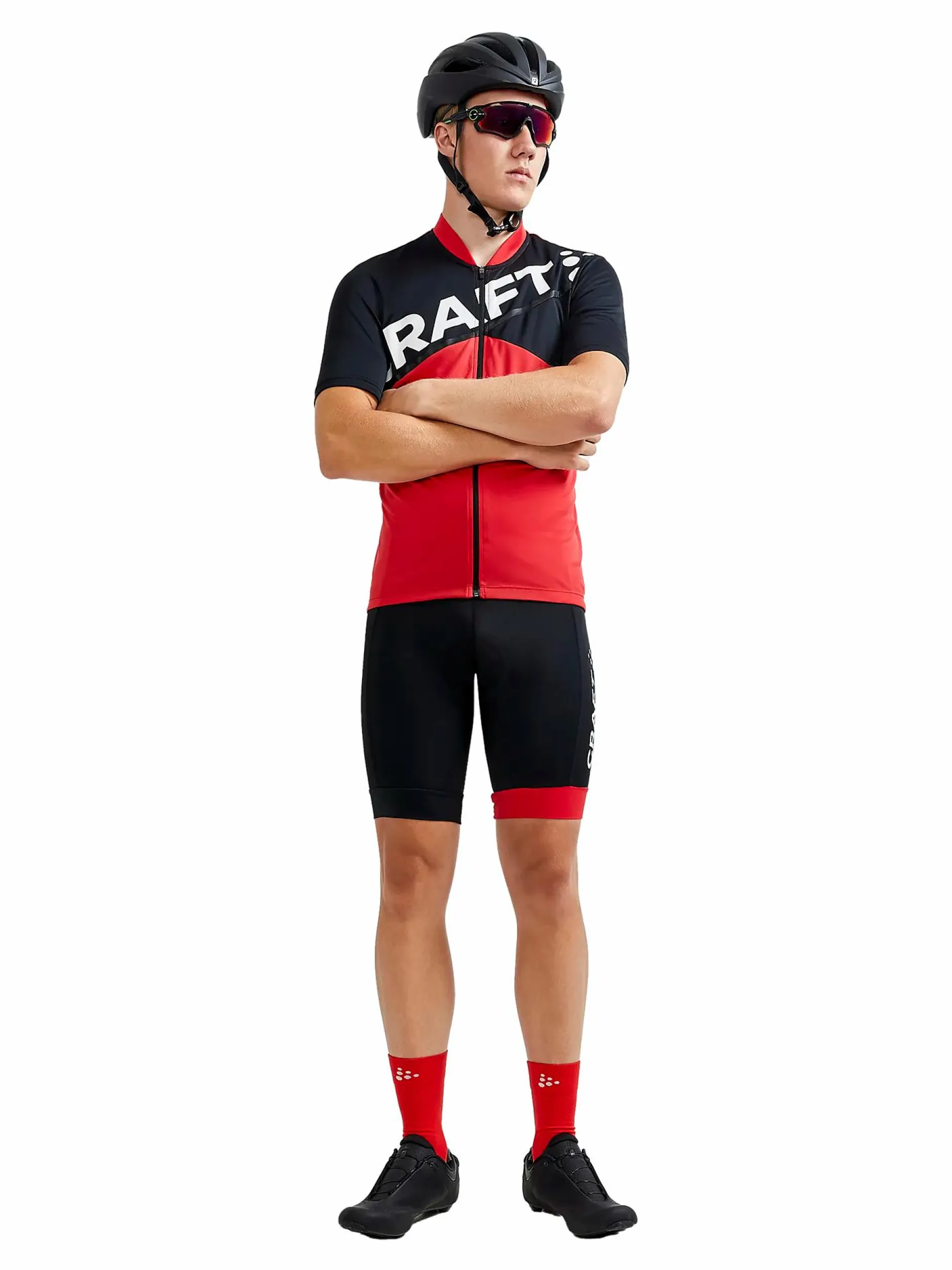 Sale CRAFT core endur logo jersey m Bright Red/Black