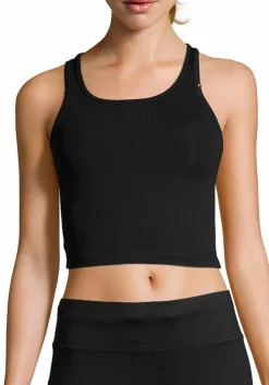 Discount CASALL crop rib racerback Black