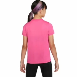 New NIKE dri-fit v-neck tee g jr Pink