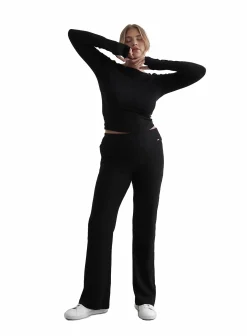 Online AIM´N ease ribbed long sleeve top Black