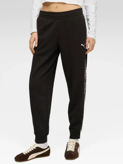 Online PUMA ess graphic pant w BLACK