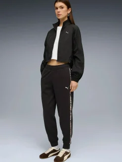 Online PUMA ess graphic pant w BLACK