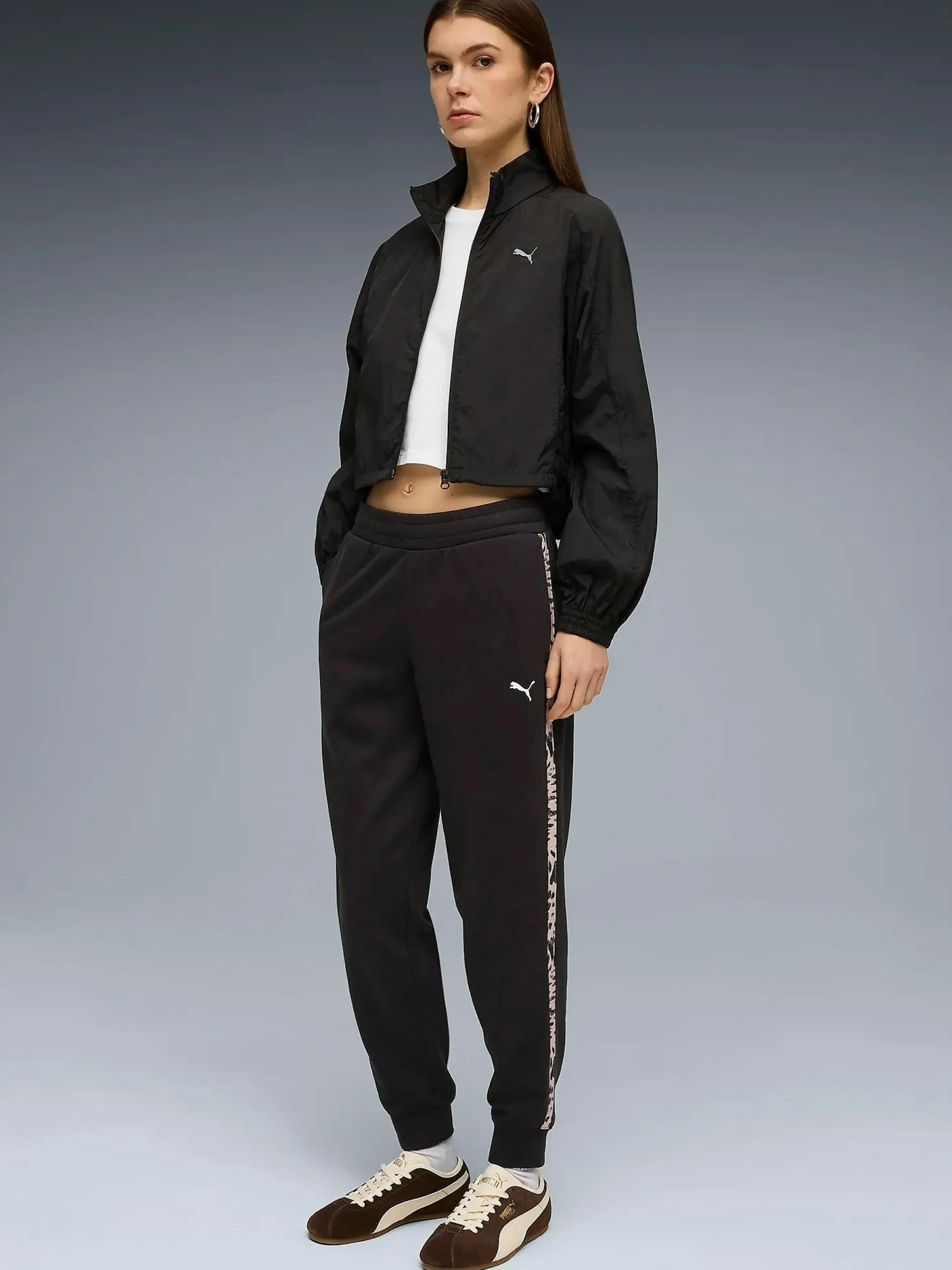 Online PUMA ess graphic pant w BLACK