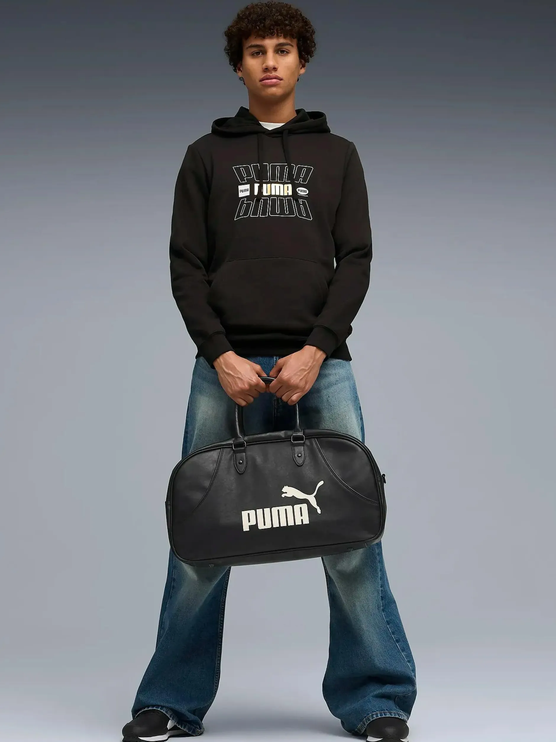 Clearance PUMA ess logo lab holiday hoodie m Puma Black