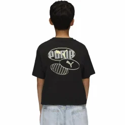 New PUMA ess logo lab relax tee jr Puma Black
