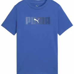 Discount PUMA ess logo lab tee jr Mountain Blue