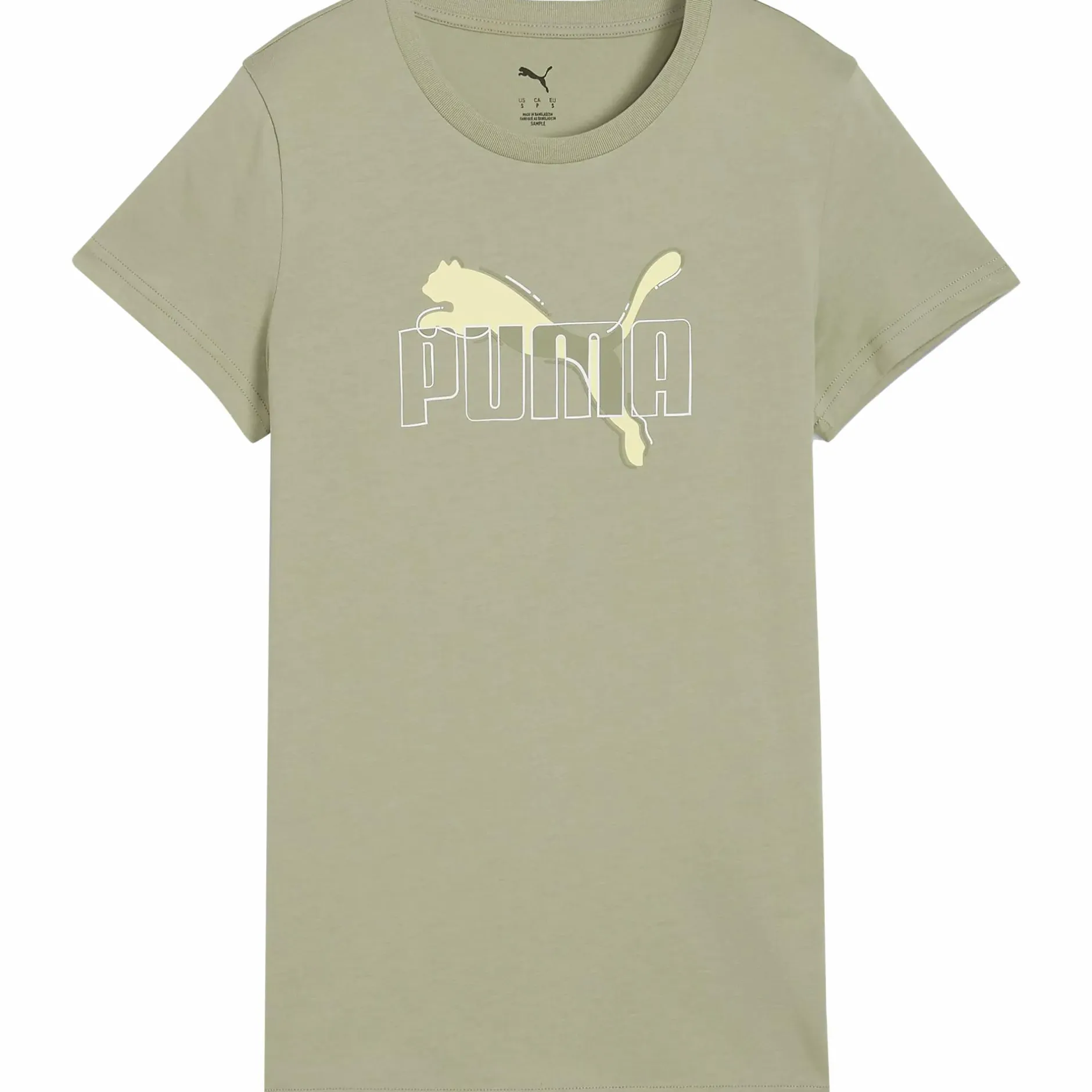 Discount PUMA ess logo lab tee w Lux Army