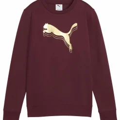 Outlet PUMA ess metallic crew w Ruby Shimmer- Gold