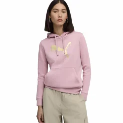 Sale PUMA ess metallic hoodie w Poised Pink/metal