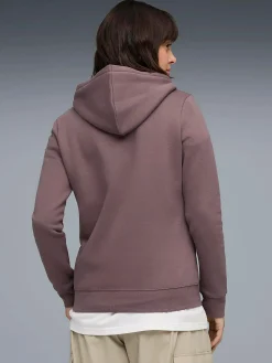New PUMA ess metallic hoodie w Raisin/metal Gold