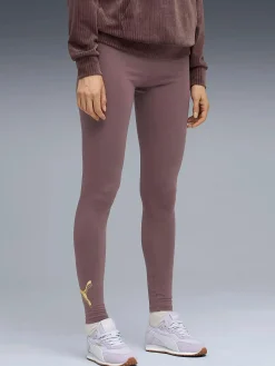 Online PUMA ess metallic leggins w Raisin-metallic