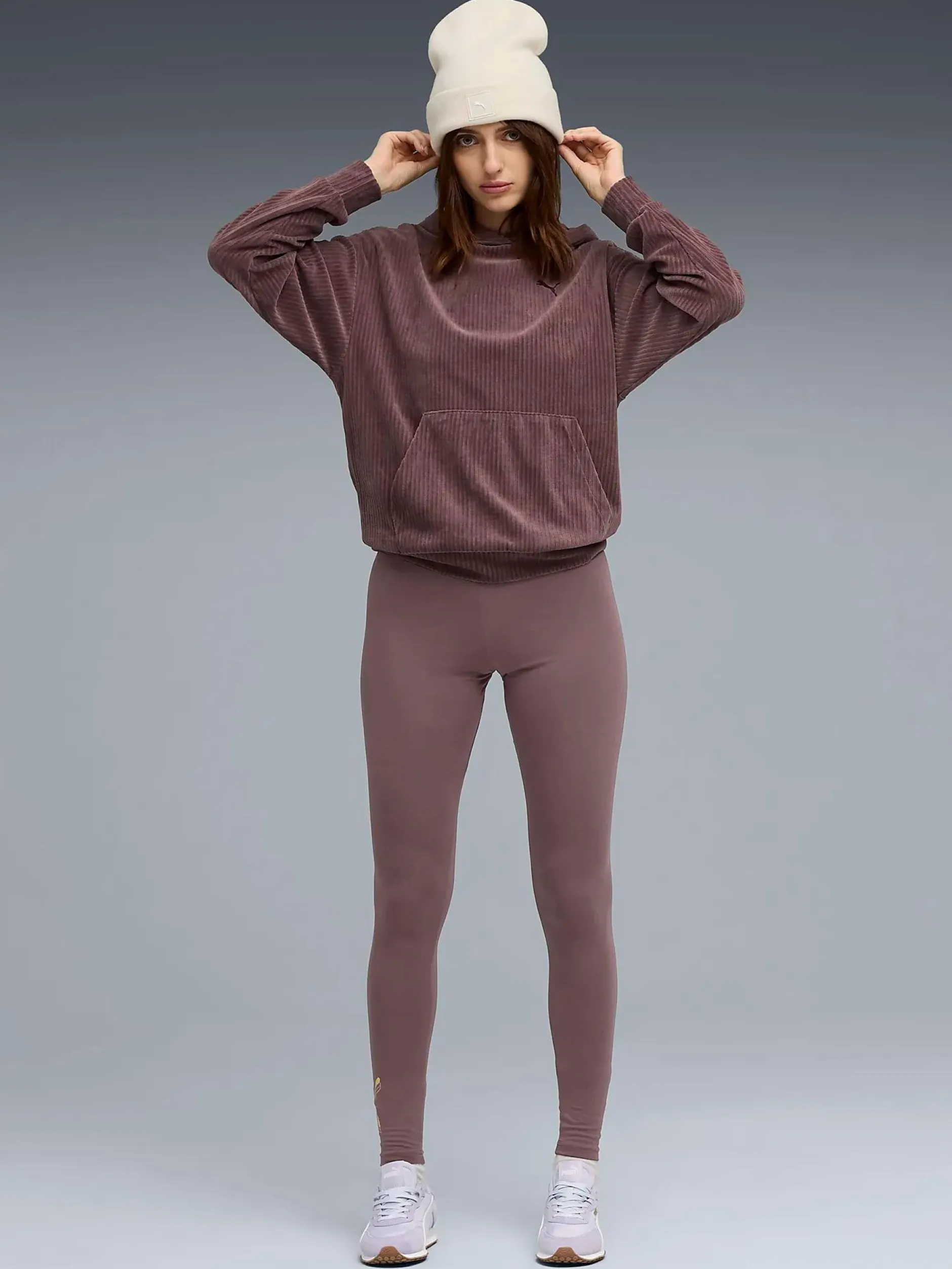 Online PUMA ess metallic leggins w Raisin-metallic