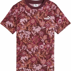 Sale PUMA ess nature 2.0 aop tee jr Ruby Shimmer