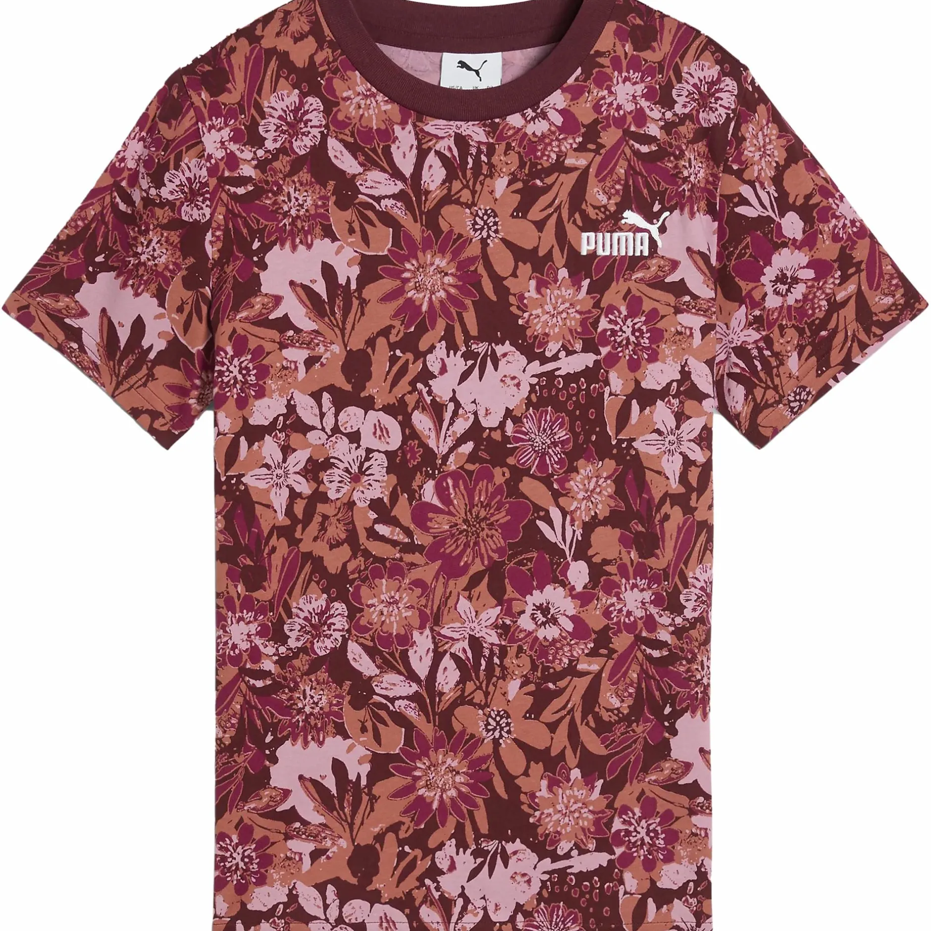 Sale PUMA ess nature 2.0 aop tee jr Ruby Shimmer