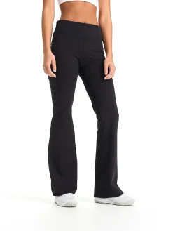 Online GRATITUDE flare tights, utslengte treningstights, dame Soft Black
