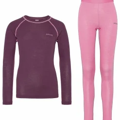 Hot JOHAUG frost wool baselayer set jr Bright Pink