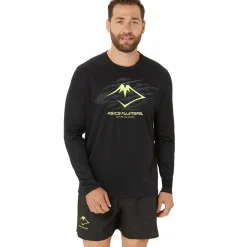 Outlet ASICS fujitrail logo ls top Black/Graphic Grey