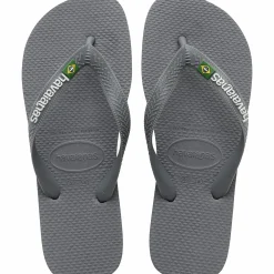 New HAVAIANAS hav brasil logo u Steel Grey