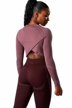 Outlet ICANIWILL impact seamless ls crop top Purple