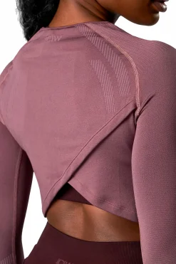 Outlet ICANIWILL impact seamless ls crop top Purple