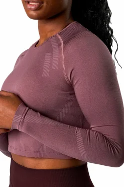 Outlet ICANIWILL impact seamless ls crop top Purple