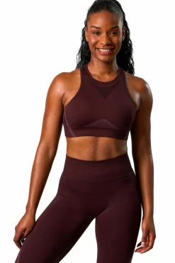 Hot ICANIWILL impact seamless sports bra w Burgundy