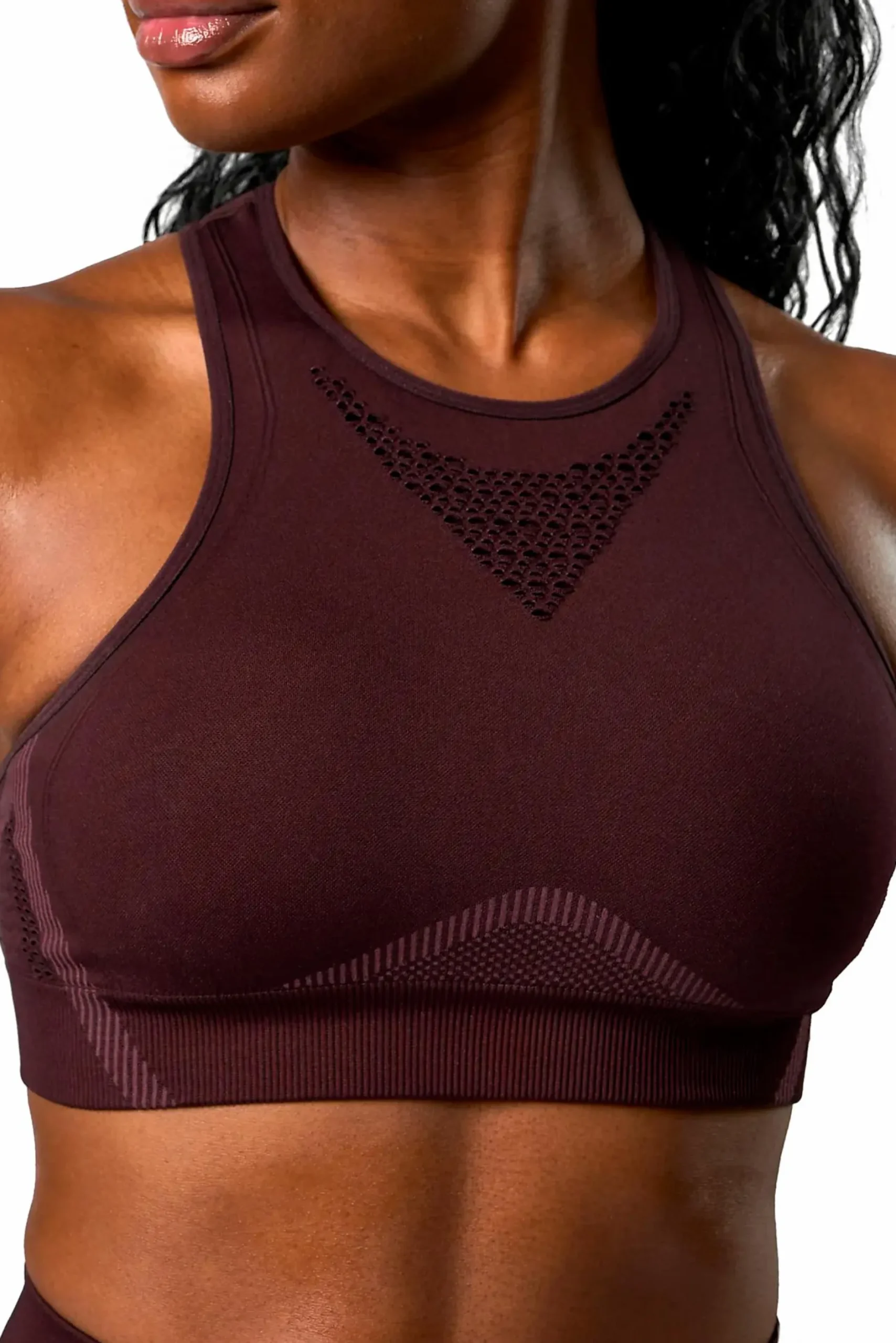 Hot ICANIWILL impact seamless sports bra w Burgundy