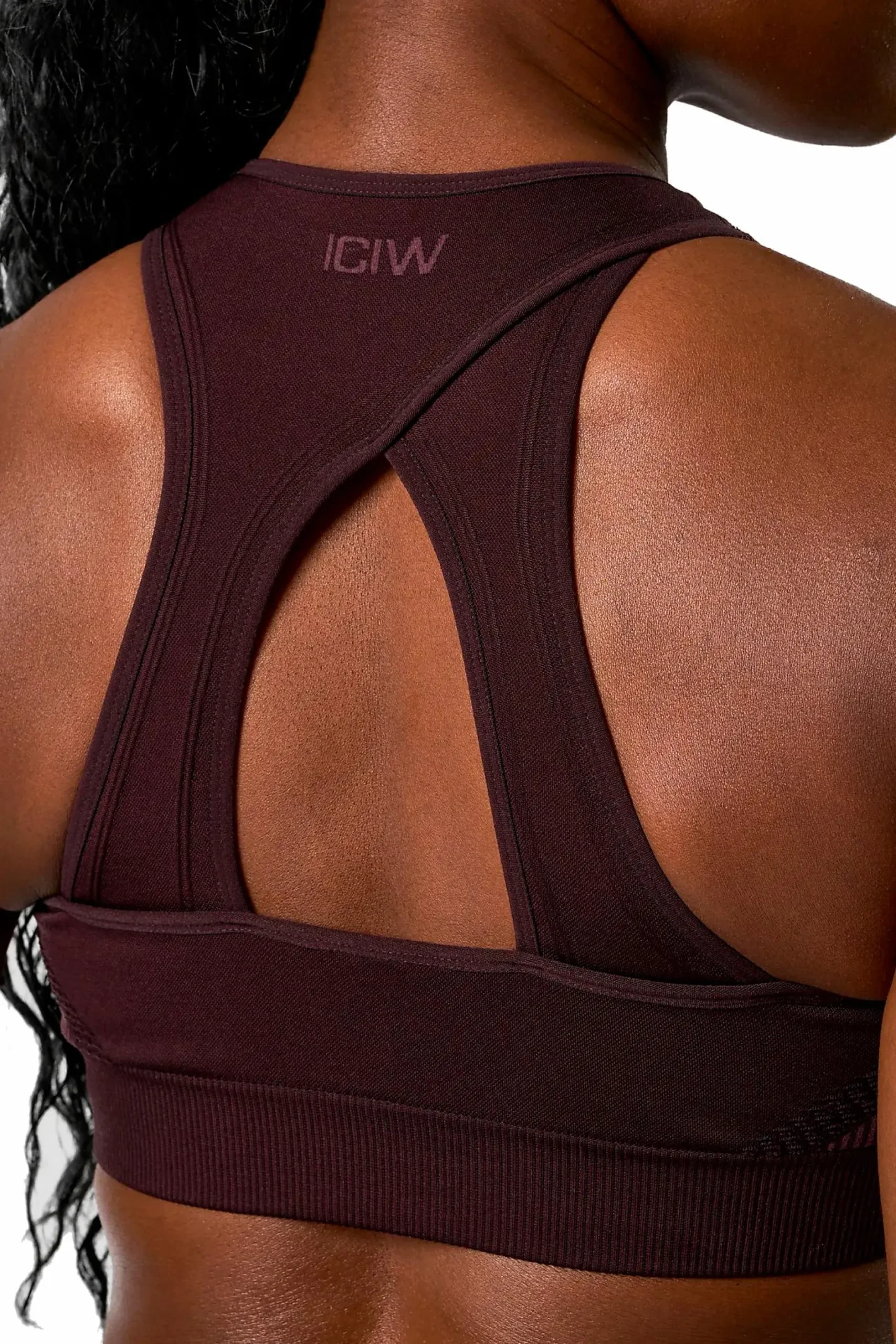 Hot ICANIWILL impact seamless sports bra w Burgundy