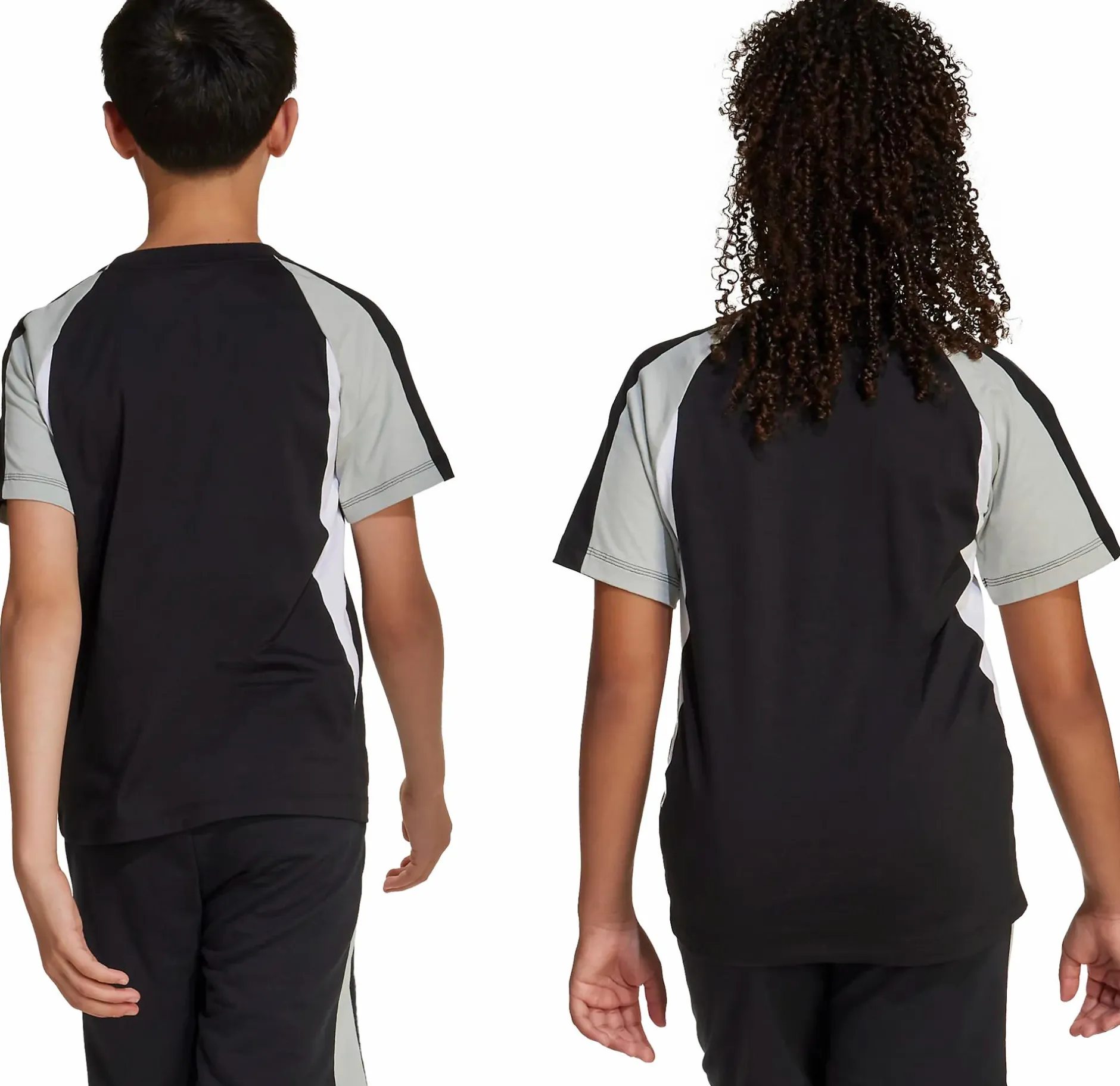 New ADIDAS j colorblock t-shirt BLACK/WHITE