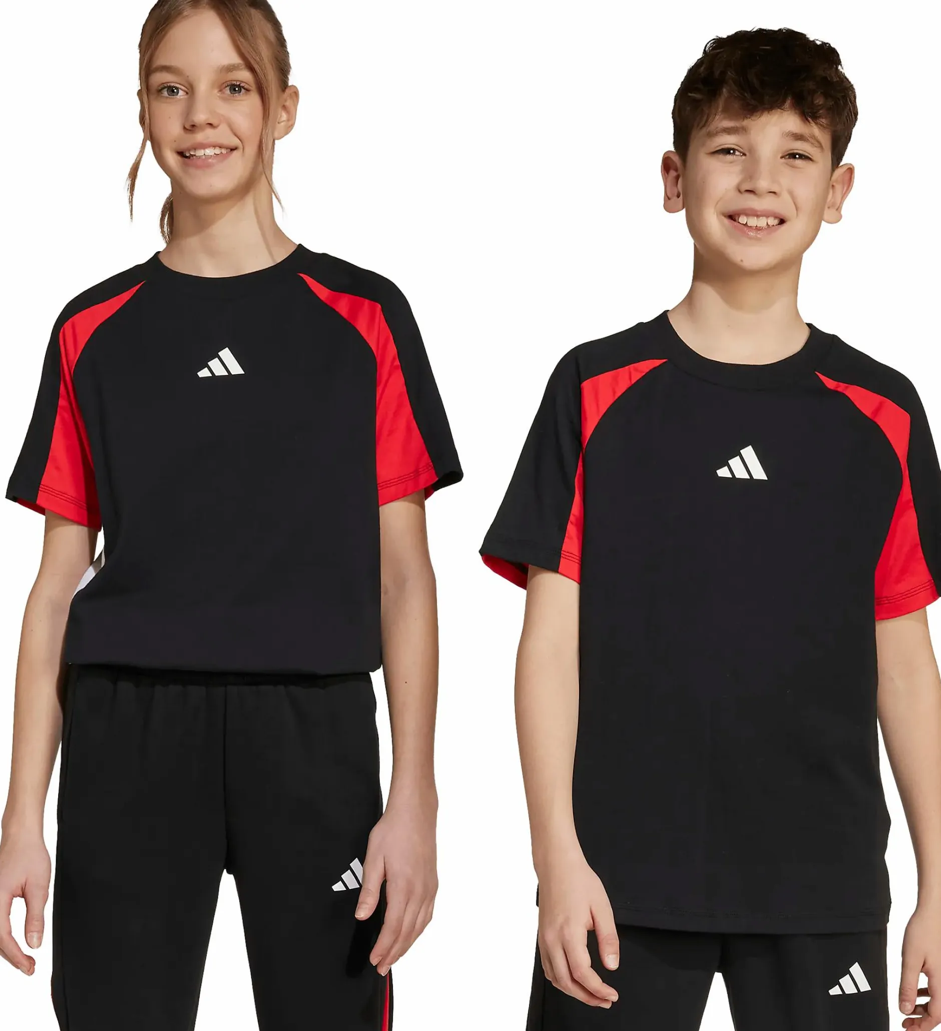 Sale ADIDAS j colorblock t-shirt BLACK/PURRUB