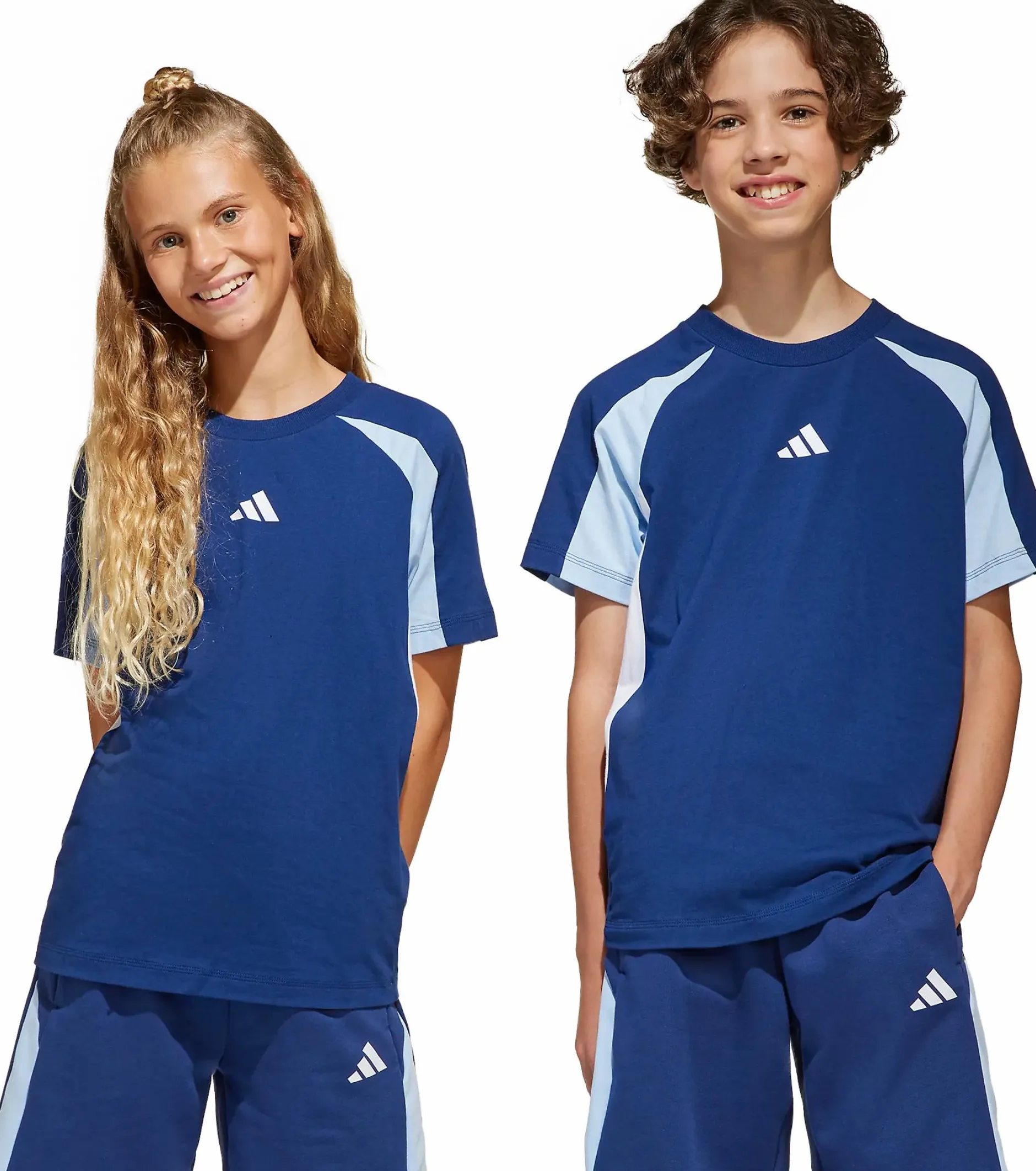 Hot ADIDAS j colorblock t-shirt BLUE/WHITE