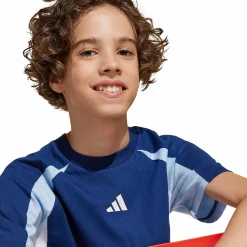 Hot ADIDAS j colorblock t-shirt BLUE/WHITE