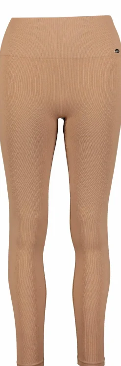 Best DROP OF MINDFULNESS jeane ribbed seamless tights w Polish Brown