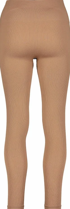 Best DROP OF MINDFULNESS jeane ribbed seamless tights w Polish Brown