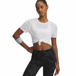 Clearance UNDER ARMOUR launch jacquard tee w White