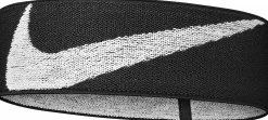 Outlet NIKE logo knit elastic headband Black/White