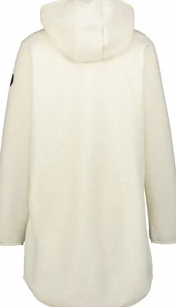 Discount CROSS SPORTSWEAR long pile hood, lang fleecejakke, dame Offwhite