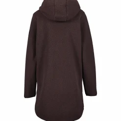 Outlet CROSS SPORTSWEAR long pile hood, lang fleecejakke, dame Brown Shale
