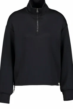 New LE DON DE VIE lounge half zip w Black