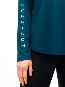 New RÖHNISCH lush logo long sleeve MIDNIGHT TEAL