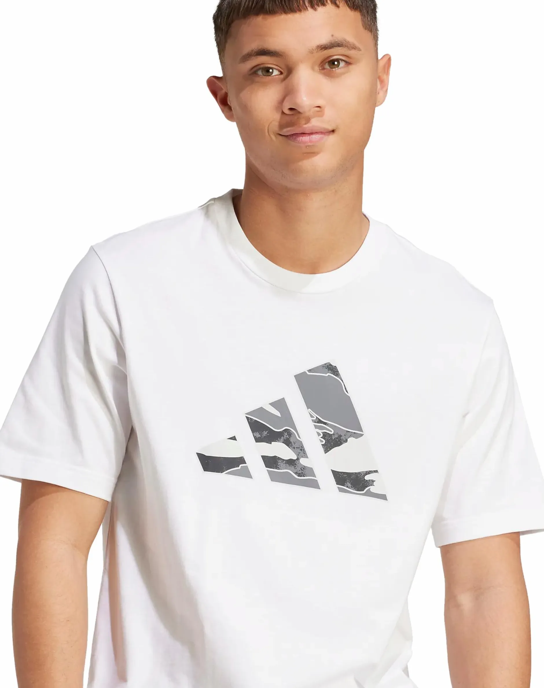 Clearance ADIDAS m camo logo tee WHITE