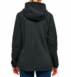 Clearance HAGLÖFS malung pile hood women TRUE BLACK