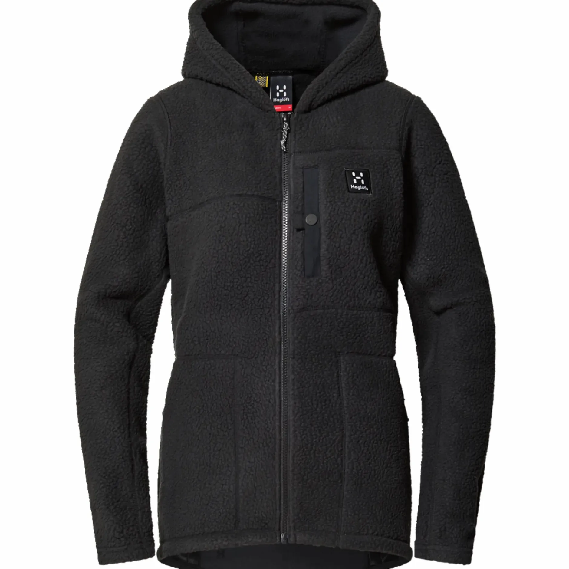 Clearance HAGLÖFS malung pile hood women TRUE BLACK