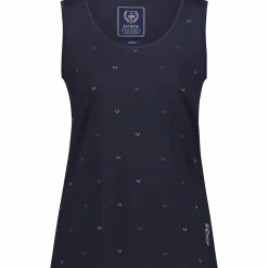 New MARINE CLASSIC mary jersey tank top NAVY AOP